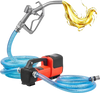 VEVOR Fuel Transfer Pump Battery Powered 12 GPM Portable Diesel Pump Kit, for Diesel Kerosene Fueling on Farm Boat Truck Tractor, 1/4 HP Motor, with Manual Fuel Nozzle & Hose, Battery Not Included