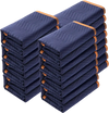 VEVOR Moving Blankets, 80" x 72", 35 lbs/dz Weight, 12 Packs, Professional Non-Woven & Recycled Cotton Packing Blanket, Heavy Duty Mover Pads for Protecting Furniture, Floors, Appliances, Blue/Orange