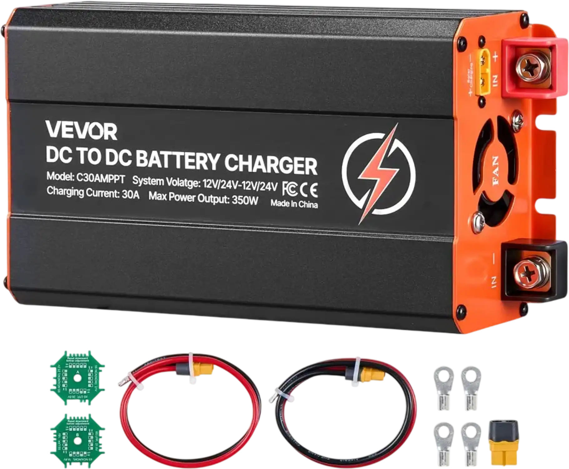 Vevor DC to DC Charger 350W 30A MPPT On-Board Battery Charger New