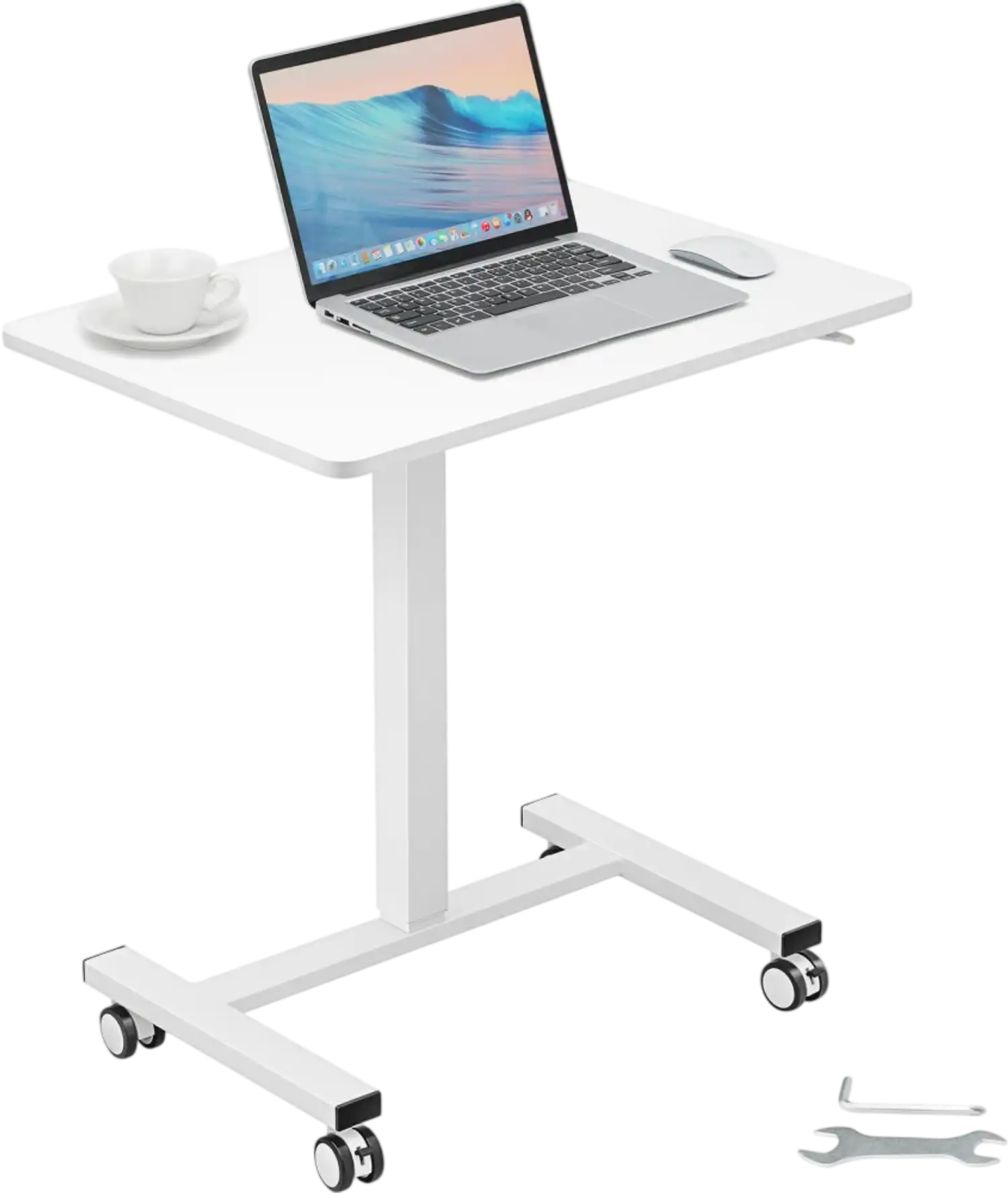 Vevor Standing Desk Mobile Gas-Spring Height Adjustable Sit-Stand Desk New