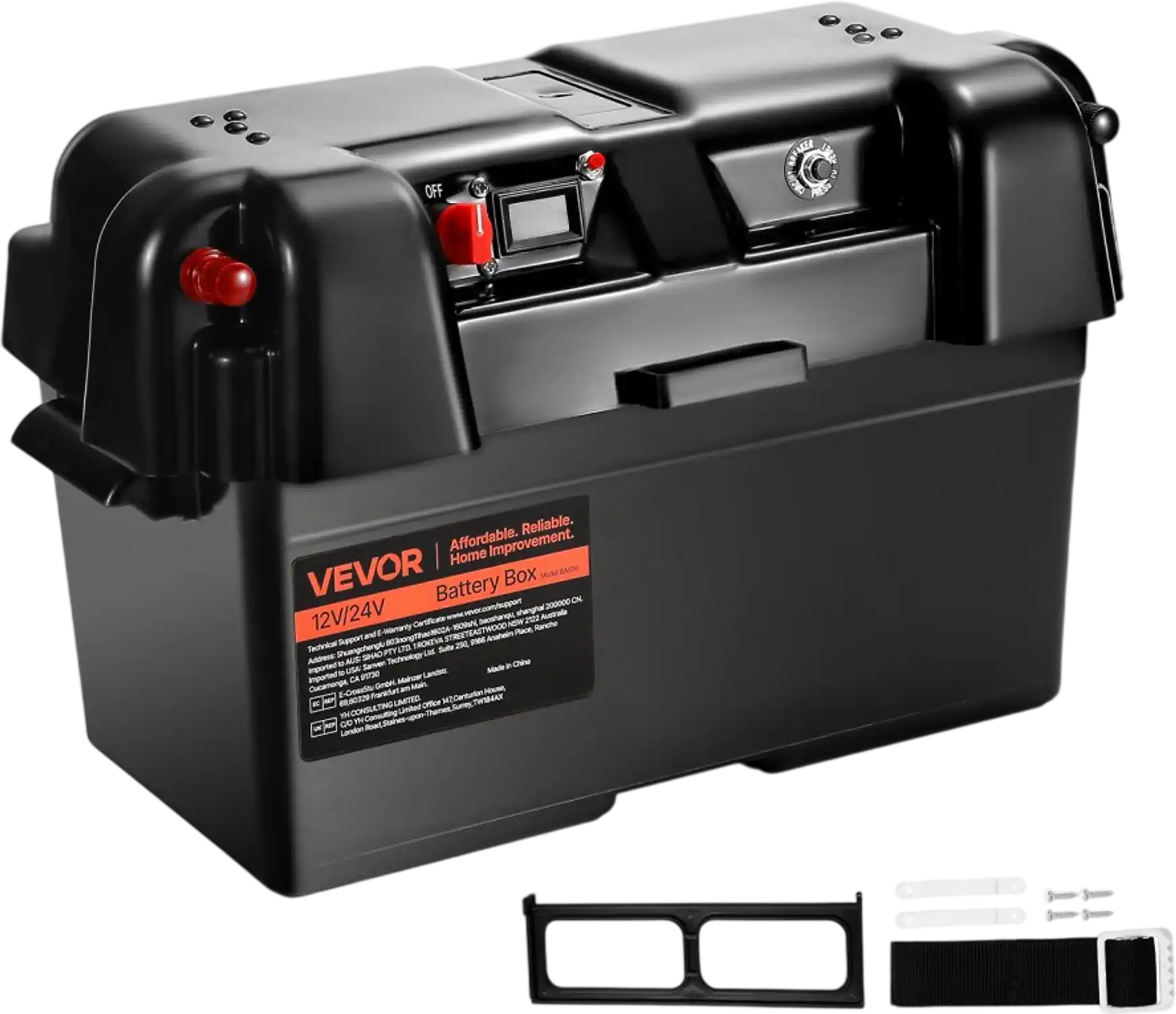 Vevor Battery Box Group 24/27 12V/24V Trolling Motor Marine Case New