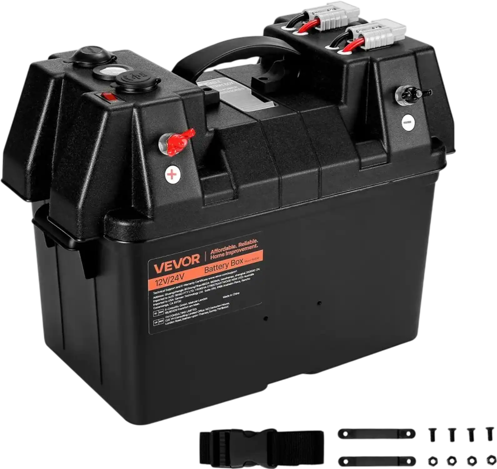Vevor Battery Box Group 24/31 Smart Marine Battery Case 12V/24V New