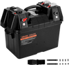 VEVOR Battery Box, Group 24/31 Trolling Motor Battery Box, 12V/24V Marine Batteries Case with PP Shell and Dual Straps, Smart Batteries Case, Suitable for Trolling Motor, Marine,RV & Solar Panel