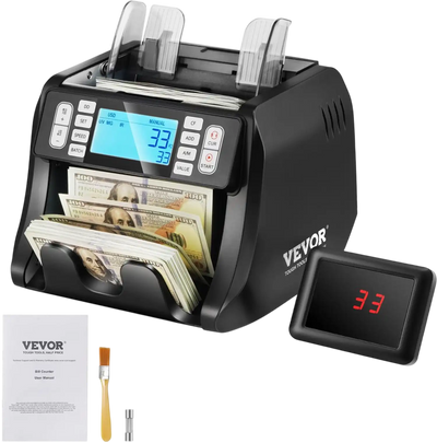 Vevor Bill Counter Money Counter Machine with UV MG IR and DD Counterfeit Detection New