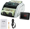 VEVOR Money Counter Machine, Bill Counter with UV, MG, IR and DD Counterfeit Detection, USD & EUR Cash Counting Machine with Large LCD & External Display for Small Business