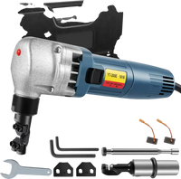 VEVOR Electric Sheet Metal Cutter, 380W Power, 1800RPM Rotor Speed, 0.07in/1.8mm Cutting Capacity, Includes Replacement Blades and Storage Case, Ideal for Stainless Steel, Aluminium, Plastic