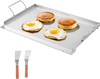 VEVOR Stainless Steel Griddle, 23x16 inch Universal Flat Top Rectangular Plate, Gas Grill Griddle for BBQ Grill, Teppanyaki, Portable Family Cookware with Handle, for Camping Tailgating Party
