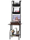 VEVOR Record Player Stand, 5 Tiers Tall Vinyl Record with Charging Station & USB Ports, Turntable Stand with Record Holder Display Shelf for Living Room, Bedroom, Black
