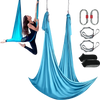 VEVOR Aerial Yoga Hammock & Swing, 5.5 Yards, Aerial Yoga Starter Kit with 100gsm Nylon Fabric, Full Rigging Hardware & Easy Set-up Guide, Antigravity Flying for All Levels Fitness Bodybuilding, Blue