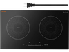 VEVOR Induction Cooktop 24inch 2 Burners Built-in Electric Stove 110V 1800W, Low-Power Continuous Heating, Induction Burner, with 9 Power Levels, LED Touch Screen, and Child Lock, for Kitchen, RV