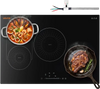 VEVOR Induction Cooktop 30inch 4 Burners Built-in Electric Stove 220V 7500W, Low-Power Continuous Heating, Induction Burner for Kitchen, with 9 Power Levels, LED Touch Screen, and Child Lock