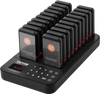 VEVOR Restaurant Pager System, Wireless 400m Long Range Lineup Waiting Queue Signal, Guest Customer Calling Beepers with Vibration & Flashing, 20 Buzzers for Food Truck, Church, Nursery, Hospital