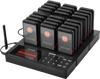 VEVOR Restaurant Pager System, Wireless 400m Long Range Lineup Waiting Queue Signal, Guest Customer Calling Beepers with Vibration & Flashing, 24 Buzzers for Food Truck, Church, Nursery, Hospital