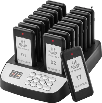 Vevor Restaurant Pager System Wireless 1640' Long Range 16 Buzzers New