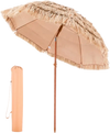 VEVOR Tiki Umbrella, 6.5 ft Thatched Patio Umbrella with Tilt, Hawaiian Style Beach Parasol with Durable PP Thatch and 8 Metal Ribs, Grass Pool Umbrellas for Beach, Patio, Poolside, Backyard & Garden
