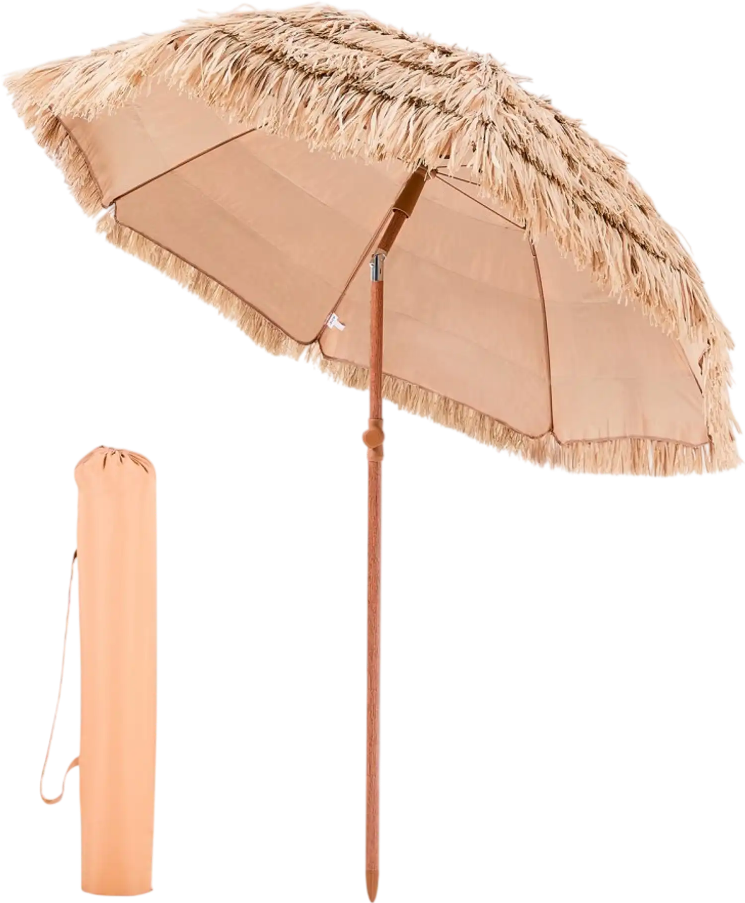 Vevor Patio Umbrella 6.5' Tiki Thatched Tilt Beach Parasol New