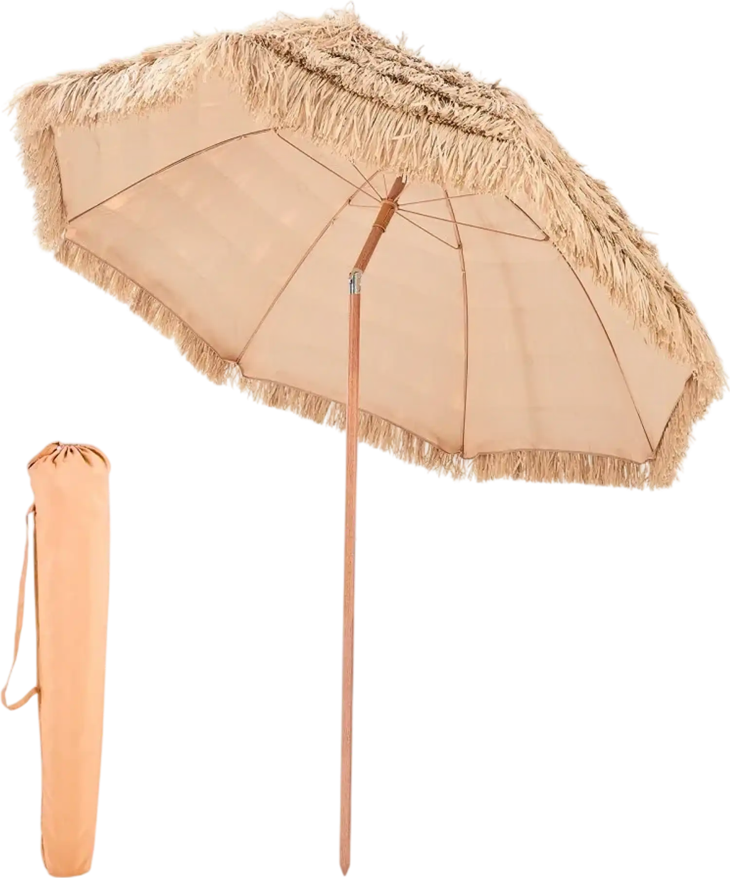 Vevor Patio Umbrella Tiki Thatched 8' Poolside Beach Umbrella New
