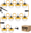 VEVOR Construction String Lights 100FT 100W 10 Bulbs LED String Work Lights, IP65 Waterproof Linkable LED Temporary Jobsite Lighting, 5000K 12000LM, for Construction Site Crawlspace Renovation, 2 Pack