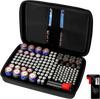 VEVOR Battery Organizer Storage Box, Battery Case Bag with Tester BT-168, Waterproof Batteries Organizer Storage Case with Zipper, Holds 167 Batteries AA AAA C D 9V Button, Black (Box Only)