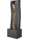 VEVOR Outdoor Water Fountain, 38.58 in Height Fountain and Waterfall, 1-Tier Floor Standing Rock Base Style Fountains with with LED Light and Pump, for Outdoor Indoor Garden, Home, Patio & Backyard