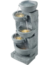 VEVOR Outdoor Water Fountain, 31.5 in Height Fountain and Waterfall, 5-Tier Floor Standing Bowl-Shaped Cascading Fountains with LED Light and Pump, for Outdoor Indoor Garden, Home, Patio & Backyard