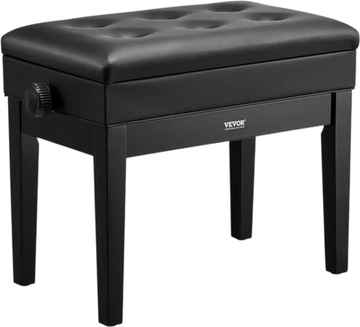 Vevor Piano Bench Adjustable Padded Storage Seat New