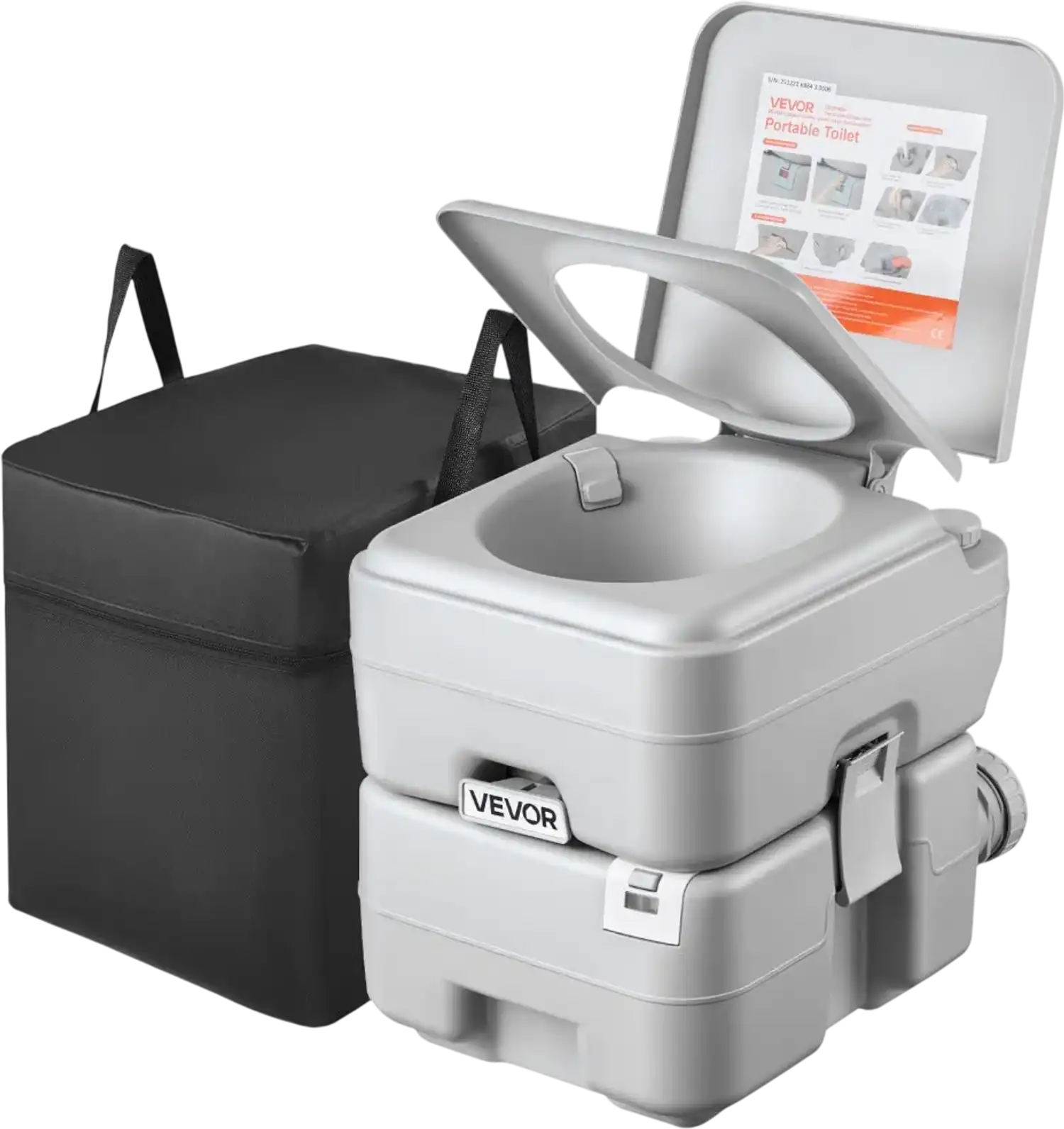 Vevor Portable Toilet 5.3 gal Camping Toilet with Detachable Waste Tank New
