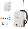 VEVOR Battery Powered Backpack Sprayer, 3.2 Gal Powerful Electric Backpack Sprayer, 2 Retractable Wands & 5 Nozzles, Adjustable 0-90 PSI, 2 Hour Runtime, Portable Weed Sprayers for Yard Garden Lawn