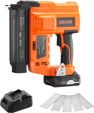 Vevor Brad Nailer Cordless 18 Gauge 20V Battery Powered Nail Gun New