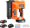 VEVOR 2-in-1 Cordless Brad Nailer, 18 Gauge, 20V Battery Powered Nail Gun and Staple Gun, with 500 pcs Nails, 500 pcs Staples, 2 x 2.0 Ah Li-ion Batteries, Charger, for Home Improvement, Woodworking