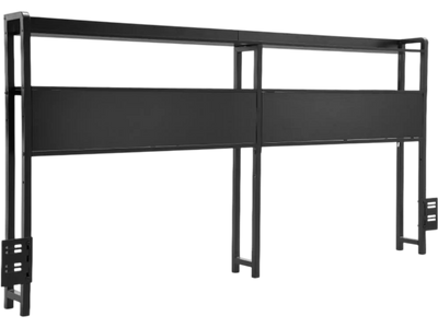 Vevor Headboard Queen Size Adjustable Height with 2 Shelves LED Light Black New