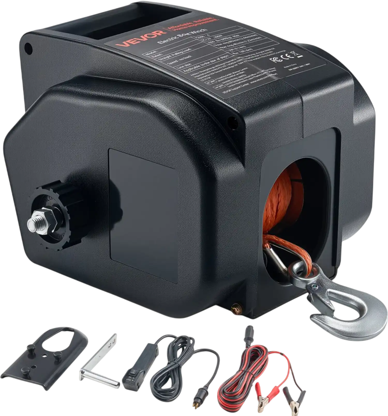 Vevor Electric Boat Winch 12V 2000 lbs Trailer New
