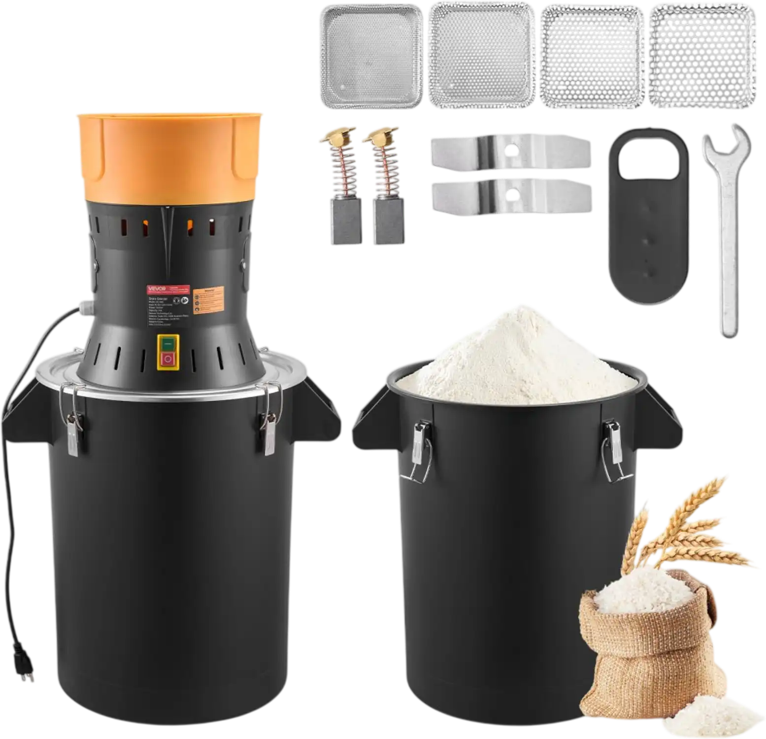 Vevor Commercial Spice Grinder 600W High Power Grain Mill 1/4 Gal New