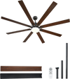 VEVOR 72 Inch Ceiling Fan with Light, 6-Speed Remote Control, Dimmable 3-Color Temperature, Reversible DC Motor, Modern Low Profile Flush Mount Fan for Bedroom, Living Room, Indoor/Outdoor Use, Black