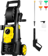 VEVOR Electric Pressure Washer, 2000 PSI, Max. 1.76 GPM Power Washer with 30 ft Hose, 5 Quick Connect Nozzles, Foam Cannon, Portable to Clean Patios, Cars, Fences, Driveways, ETL Listed