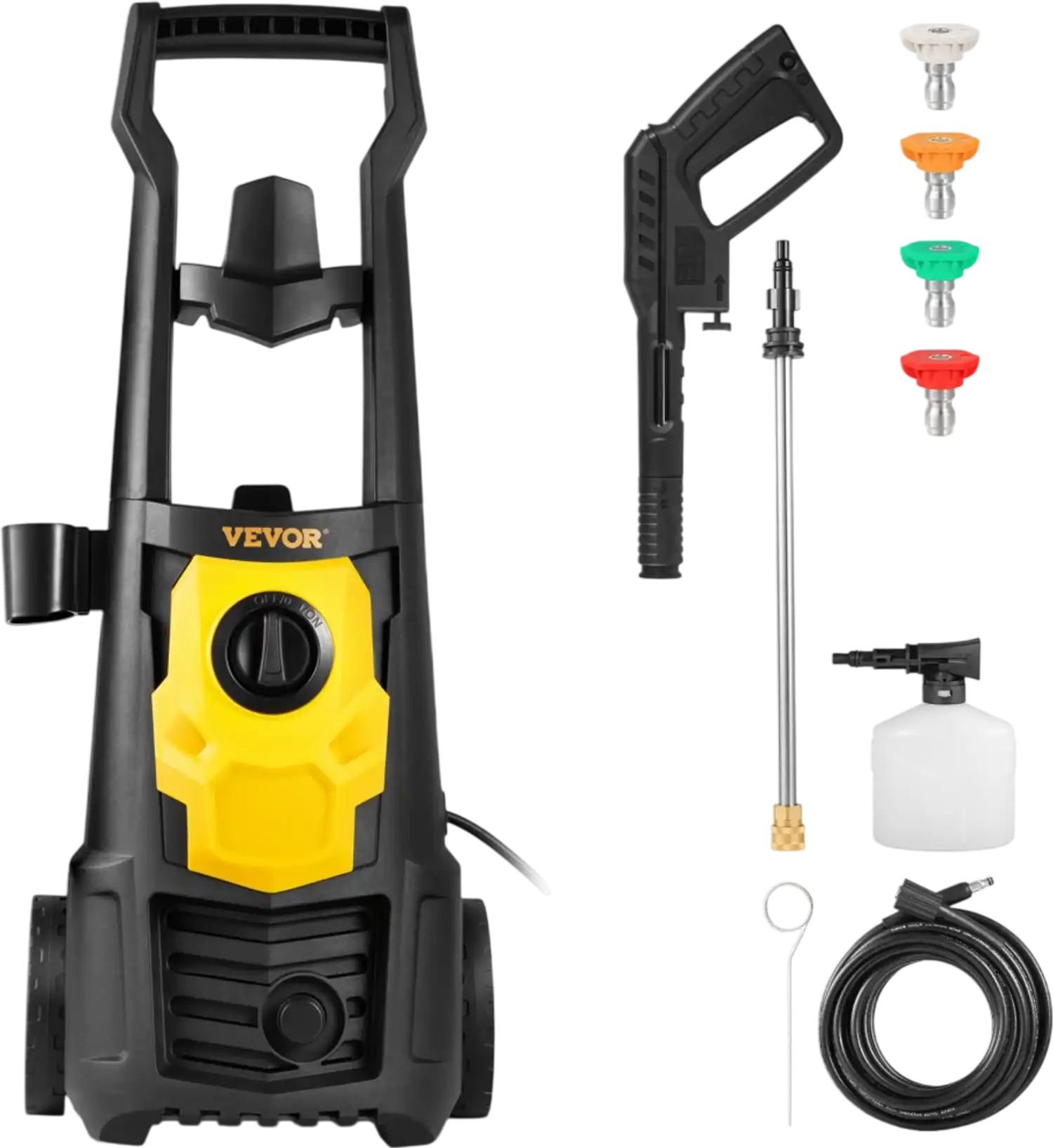 Vevor Pressure Washer Electric 2000 PSI 1.76 GPM Portable Power Washer with 30' Hose Foam Cannon New