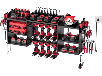 Vevor Power Tool Organizer Charging Station 3-Layer 8-Outlet Drill Storage Rack New