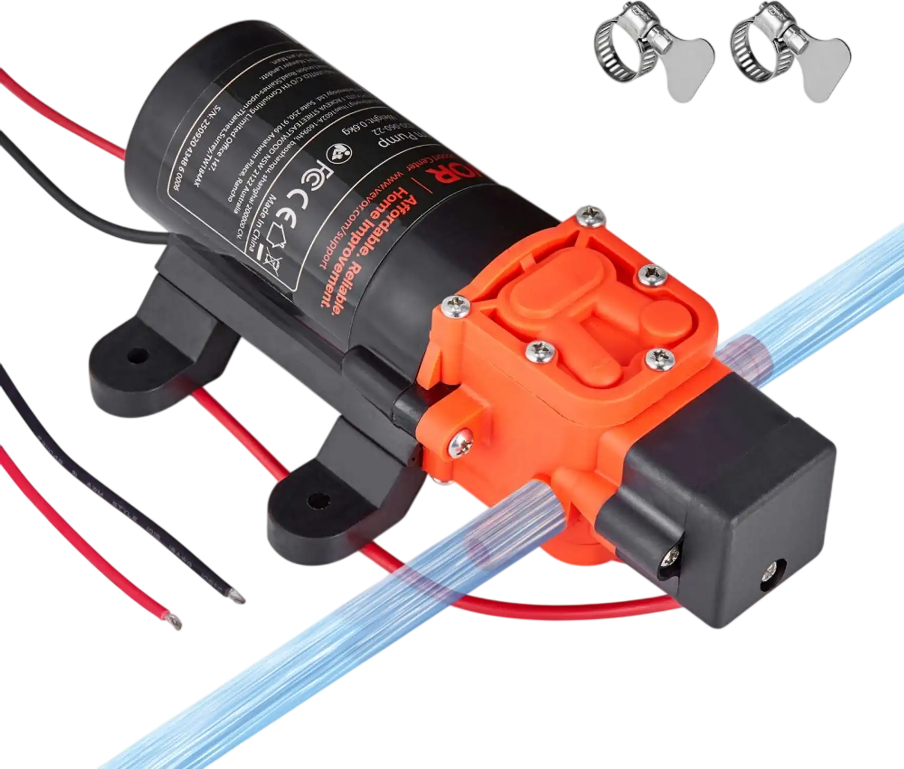 Vevor Water Pressure Pump 12V DC 1.2 GPM Self-Priming Diaphragm Pump New