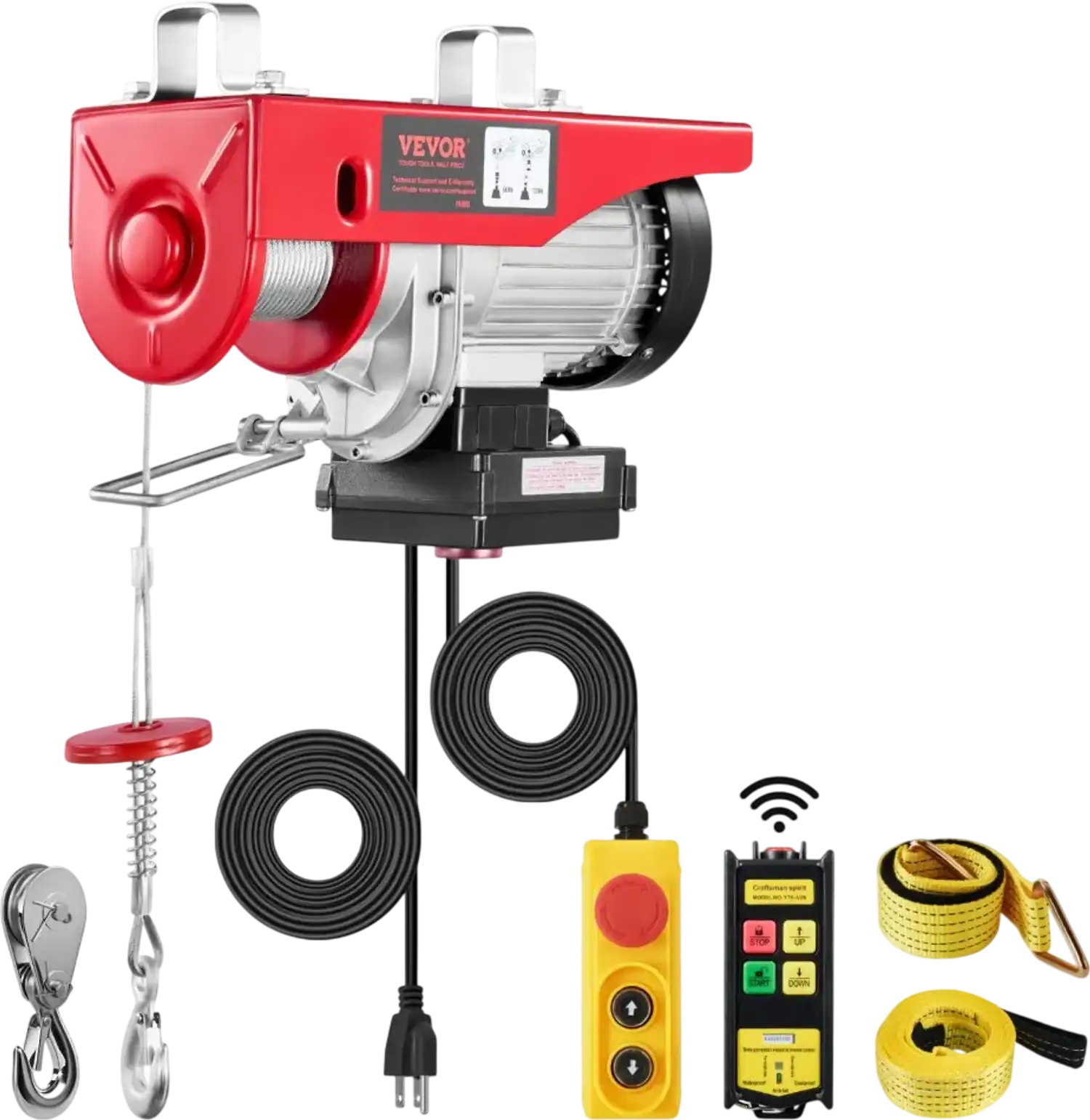 Vevor Electric Hoist 1320 lbs 120V Winch with Wireless & 14' Wired Remote New