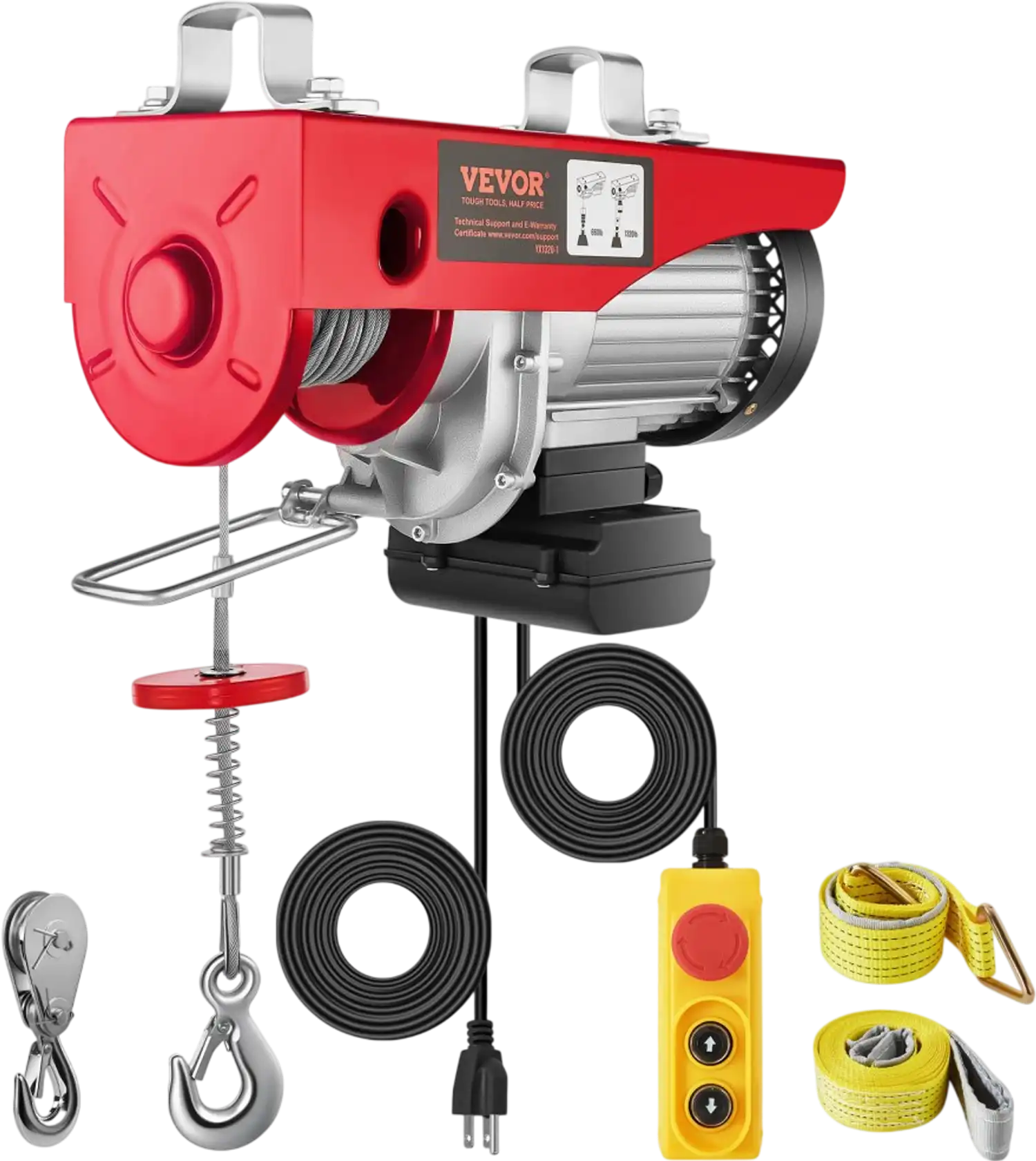 Vevor Electric Hoist 1320 lbs 110V Steel Wire Winch with 14' Remote Control New