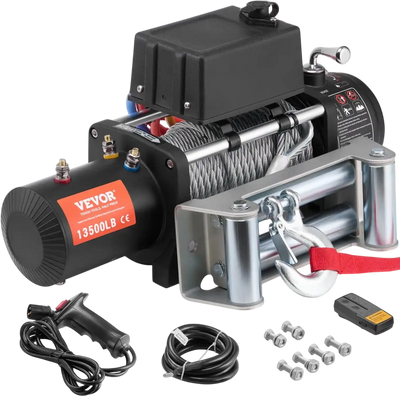 Vevor Electric Winch 13,500 lbs 12V DC Truck Recovery Winch with 3/8