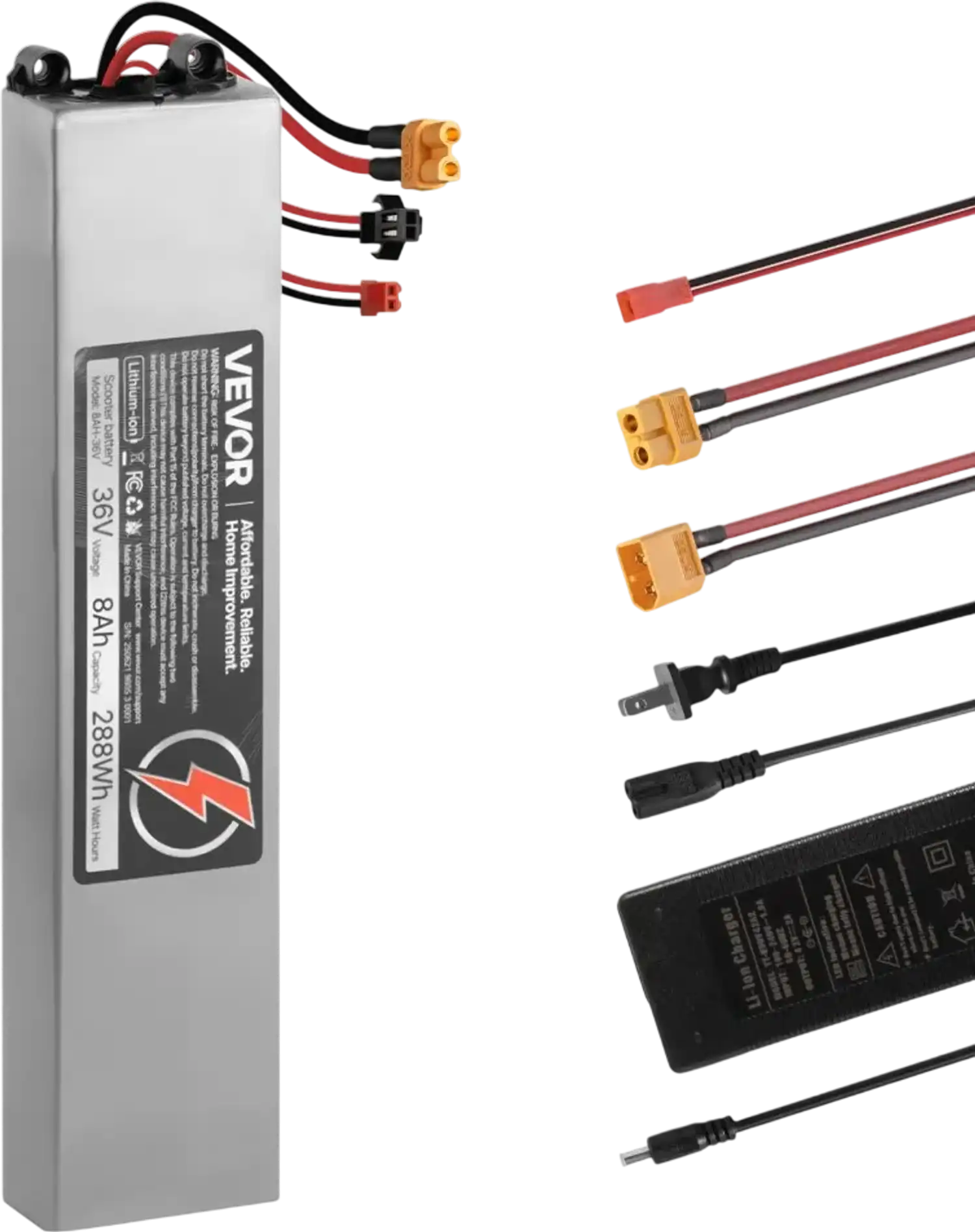 Vevor Scooter Battery Pack 36V 8Ah Lithium Battery for Imitation M365 Electric Scooters New