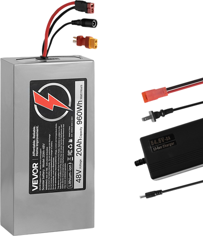 Vevor Lithium Battery Pack 48V 20Ah 30A BMS 4800W for Electric Scooters eBikes New
