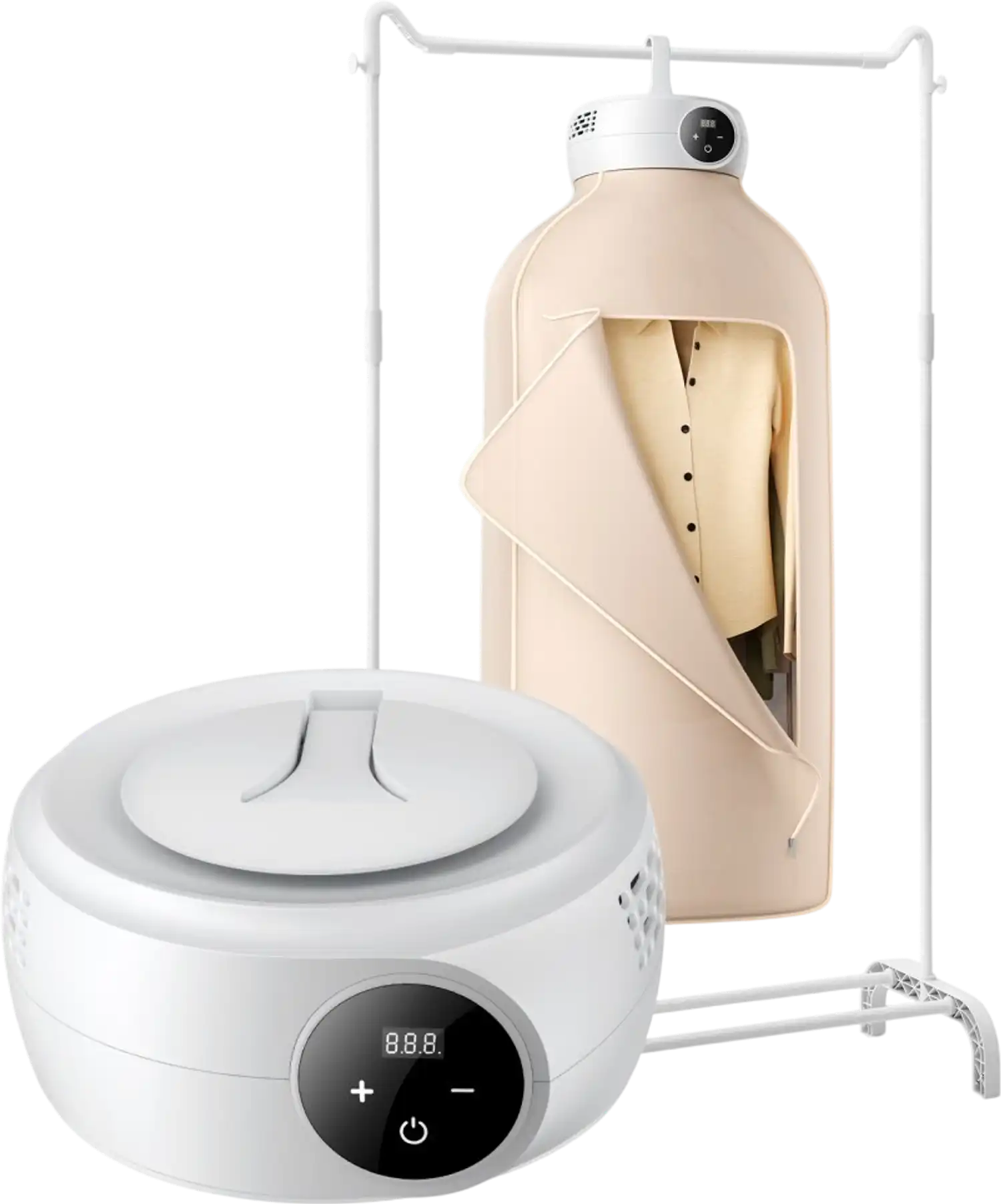 Vevor Clothes Dryer Portable Garment Dryer with Dryer Bag 600W 5-H Timer Beige New