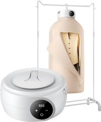 VEVOR Portable Clothes Dryer, Clothes Dryer with Dryer Bag, PTC Heating & LED Display, Foldable Mini Dryer with 5-H Timer for Apartments, Dorms, RVs, or Hotels, 600W, Beige