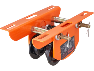VEVOR Electric Hoist Manual Trolley, 1100 lbs/0.5 Ton Capacity for PA200 PA250 PA300 PA400 PA500, Push Beam Trolley with Dual Wheels, 2.36