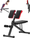 VEVOR Multi-Functional Weight Bench for Full Body Workout, Roman Chair Hyperextension Bench, 330 lbs Adjustable & Foldable Equipment for Back Arm Core Ab Workout, Sit Up Exercise Machine for Home Gym