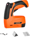 VEVOR Cordless Brad Nailer, 2-in-1 Nail Gun Staple Gun, 18 Gauge 5/8 inch, Battery Powered, with 1000 Pcs Staples and 1000 Pcs Nails, Non-Slip Rubber Grip, for Woodworking, Carpentry and DIY Projects