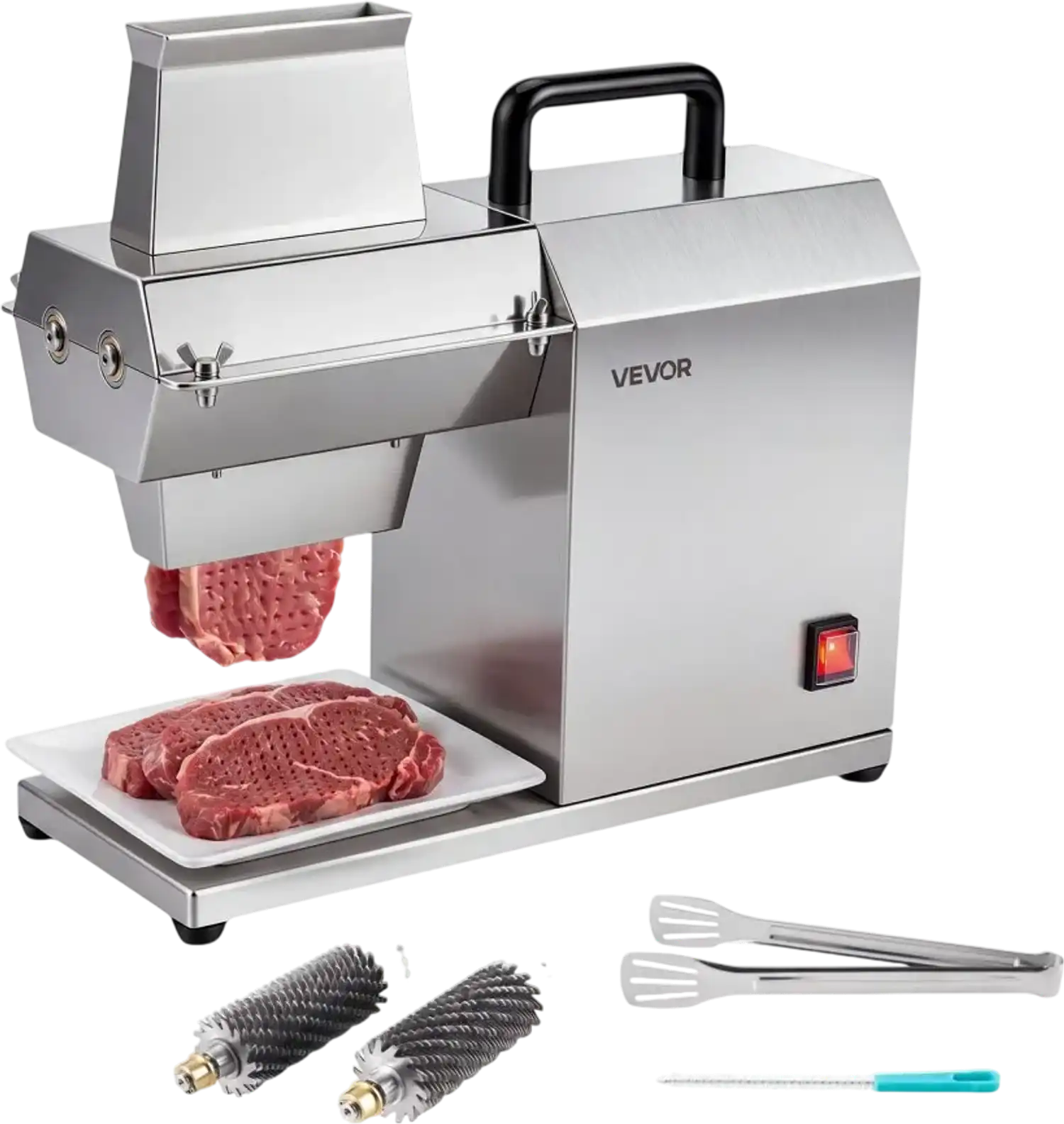 Vevor Meat Tenderizer Commercial 450W Electric 264.6 lbs/H Stainless Steel 54-Blade New