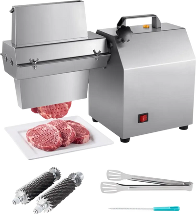 Vevor Meat Tenderizer Commercial 750W Electric Beef Machine 264.6 lbs/H Stainless Steel with 67 Blades New